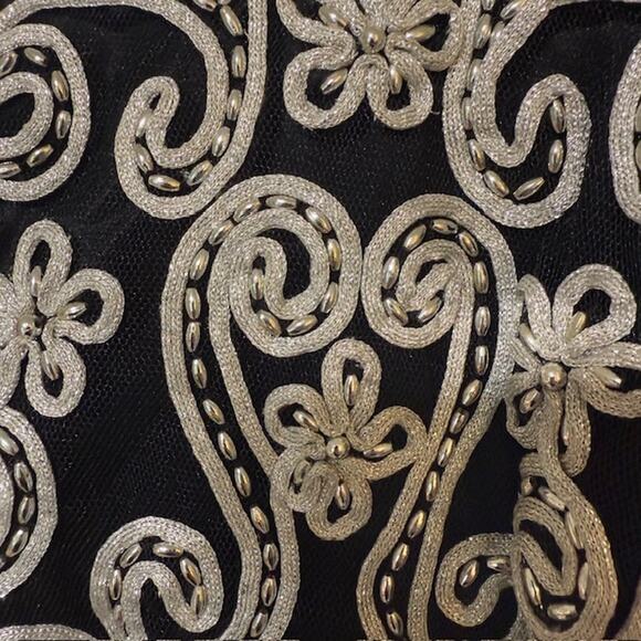 Zum Zum Women's Med VTG 90s Maxi Dress Y2K Whimsigoth Sequins Homecoming - Picture 4 of 11